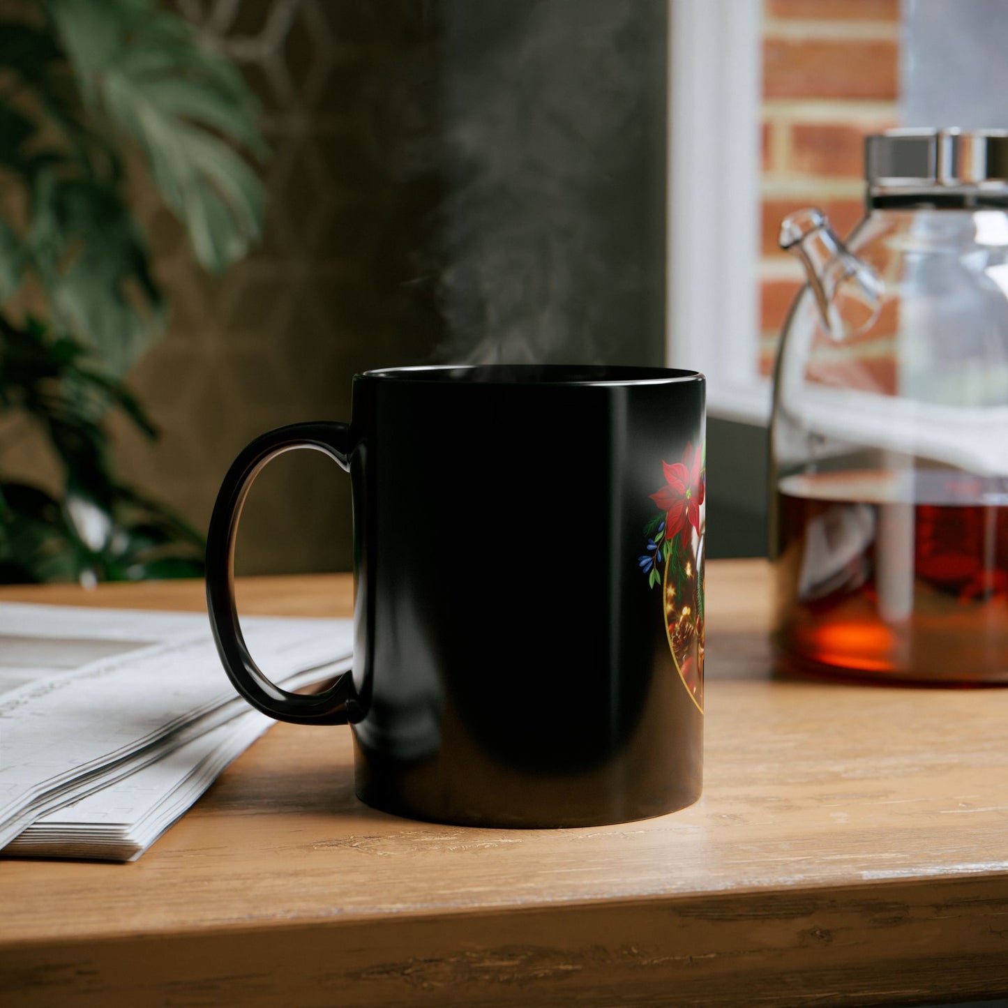 Fin-tastic Santa Black Mug - 11oz, 15oz