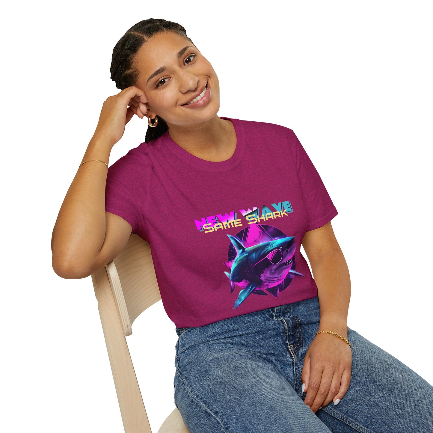 New Wave Same Shark Unisex Softstyle T-Shirt