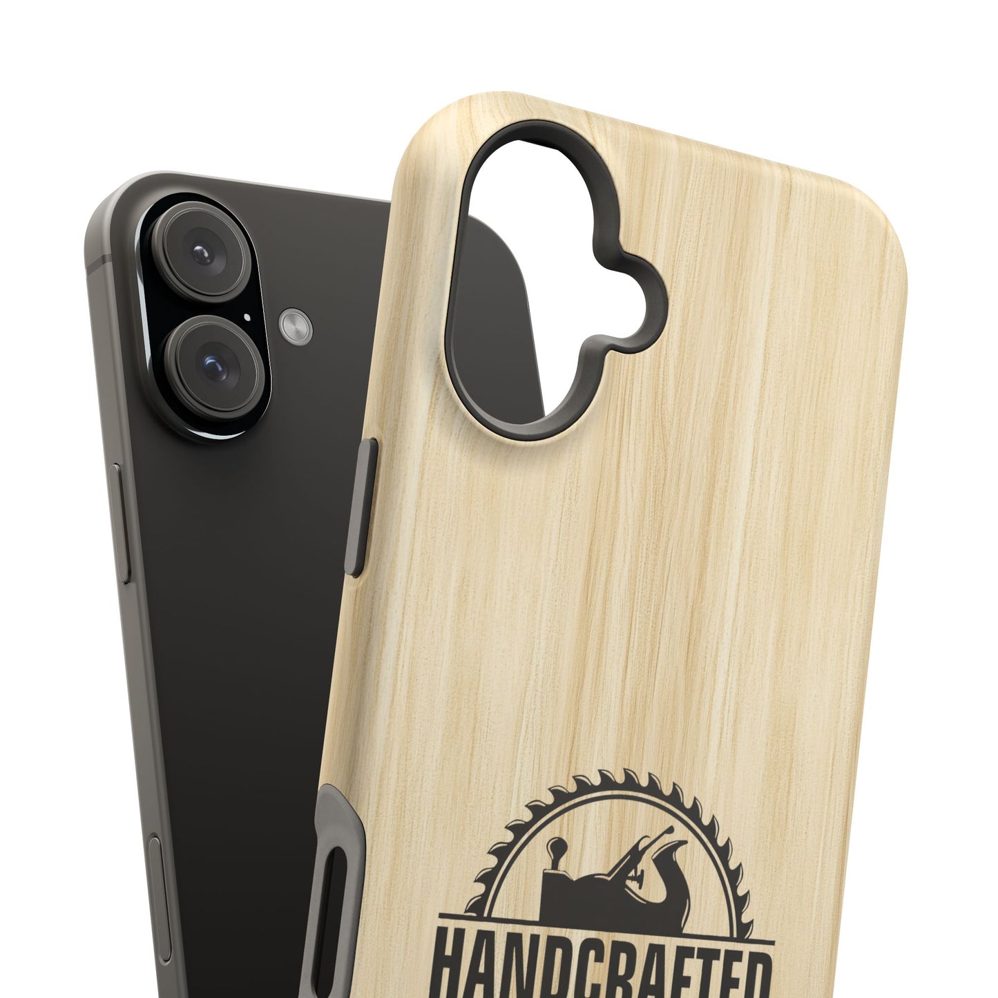 Handcrafted Woodworking Logo Magnetic Phone Cases