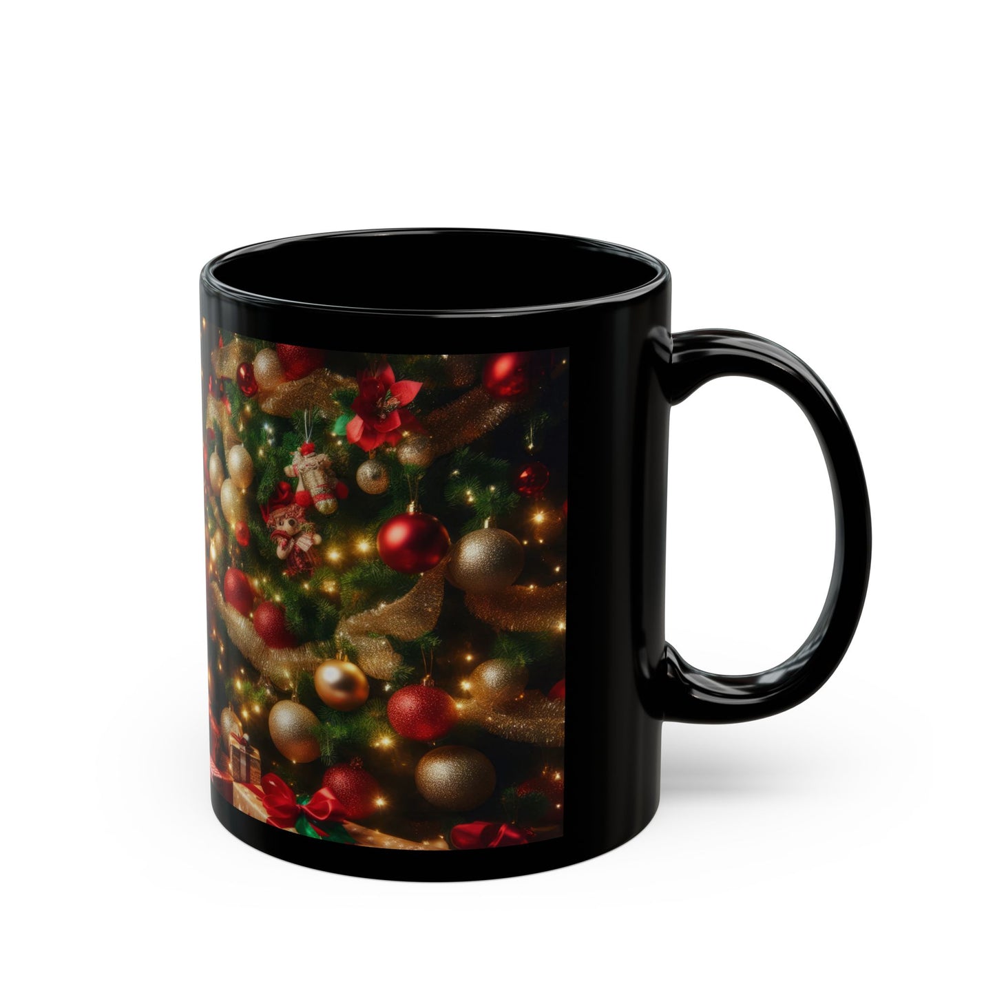 Santa’s Yuletide Gifts Black Mug - 11oz, 15oz