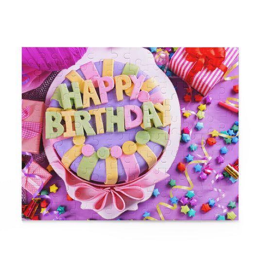 Happy Birthday Puzzle - Colorful 120/252/500-Piece Celebration Jigsaw