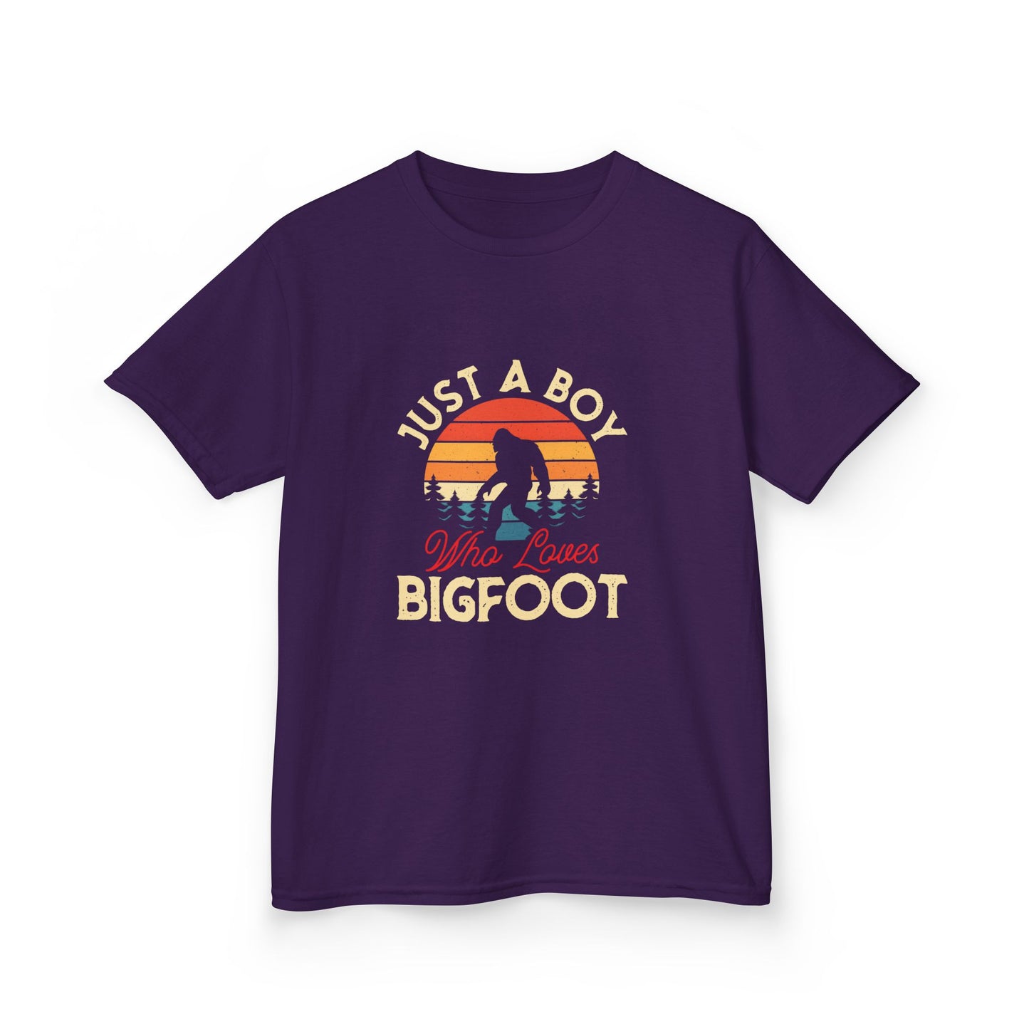 Kids Bigfoot Lover Tee - Just a Boy Who Loves Adventure