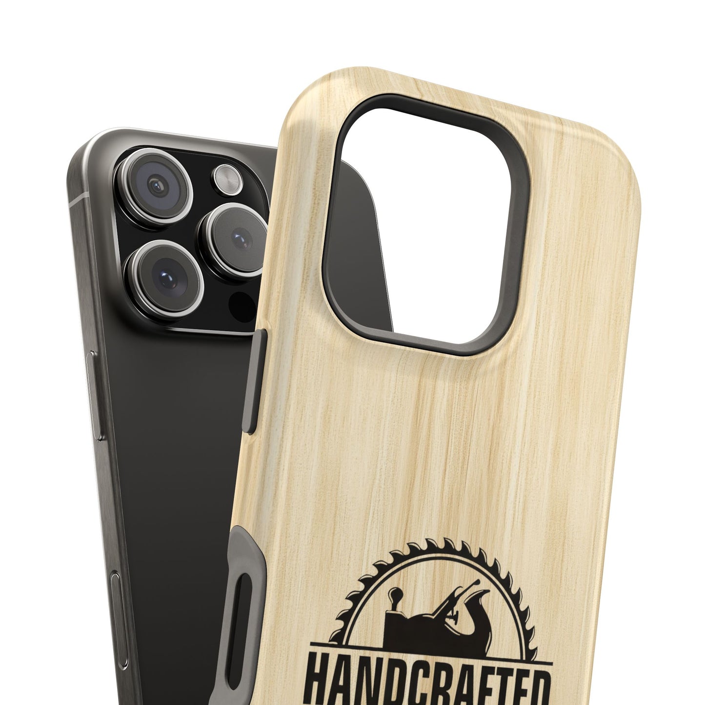 Handcrafted Woodworking Logo Magnetic Phone Cases