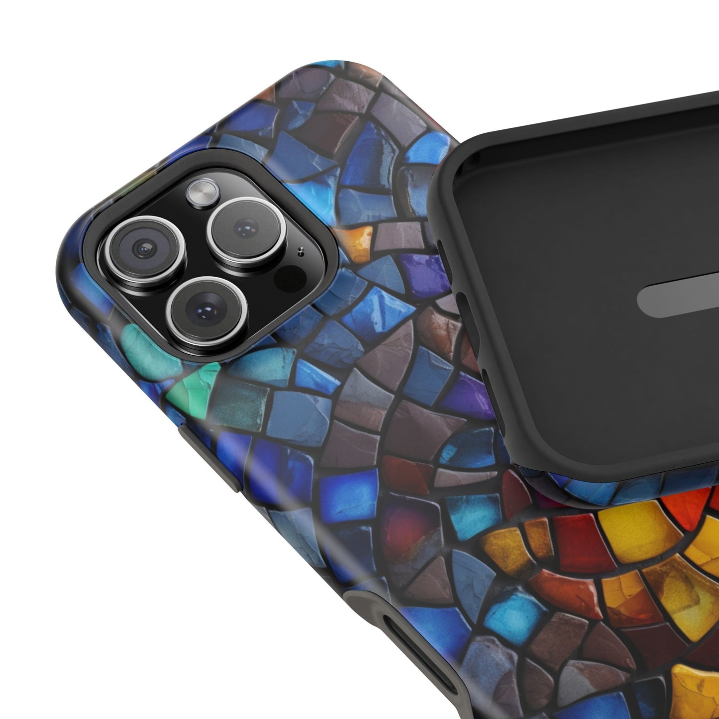 Stained Glass Impact-Resistant Phone Case, Colorful Phone Cover