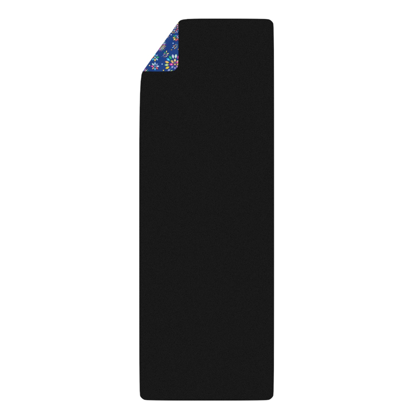 Vibrant Vibes Rubber Yoga Mat / Blue