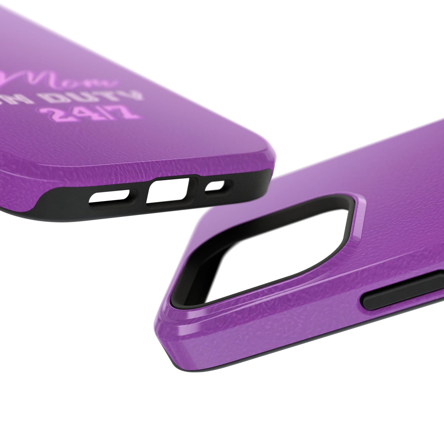 Mom On Duty Impact-Resistant Case, Purple Case for Mothers