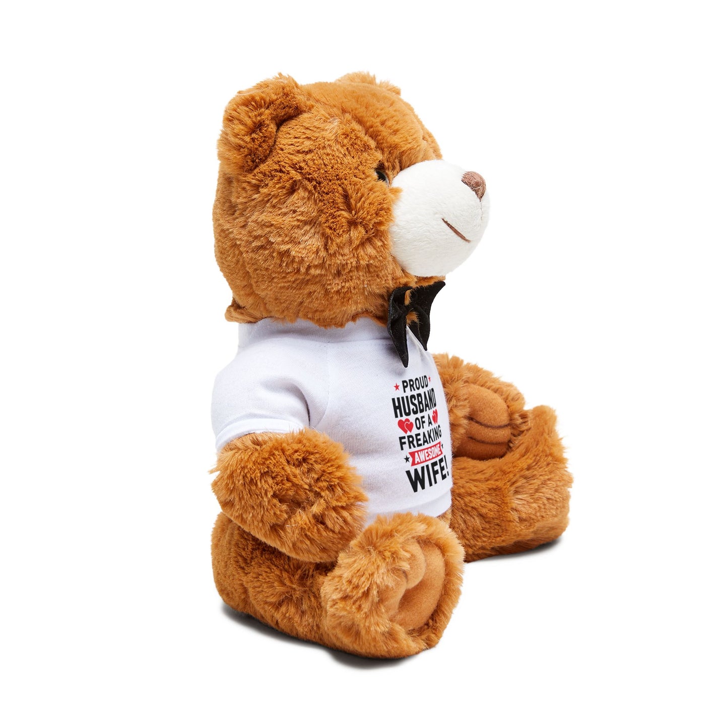 Proud Teddy Bear for Spouse, Anniversary Gift, Cute Plush Toy, Romantic Present for Wife