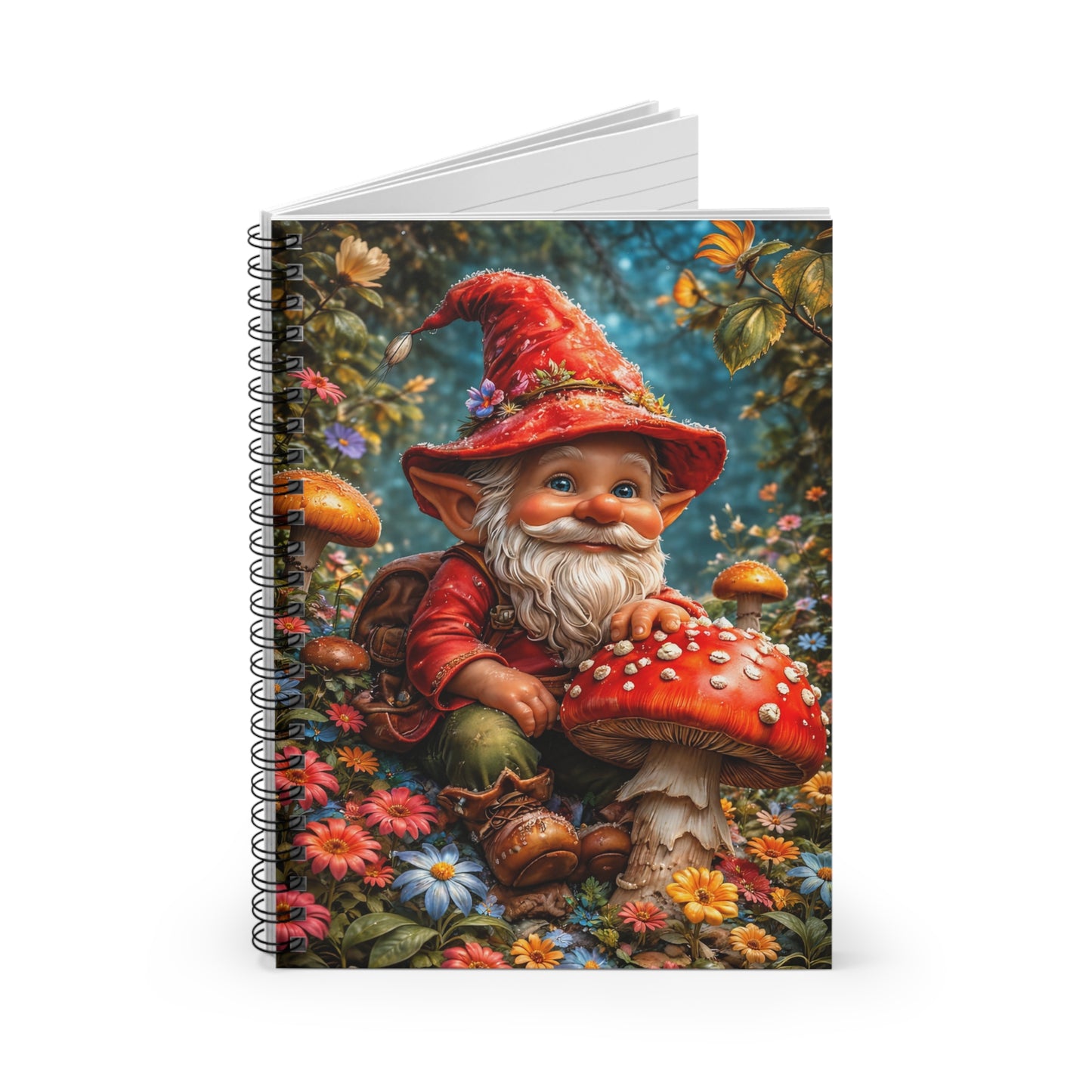 Mushroom Grove Gnome Journal, Enchanted Ruled Adventure Notebook
