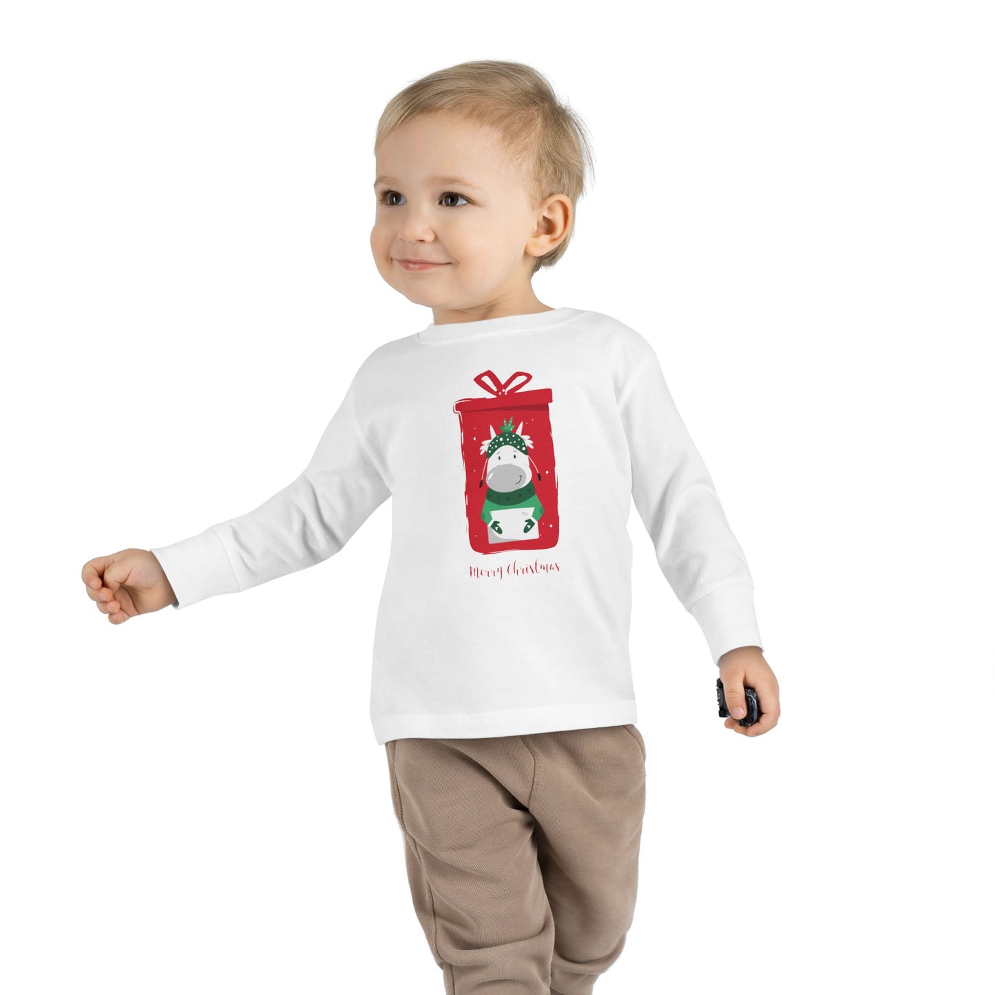 Merryl Christmas Toddler Long Sleeve Tee