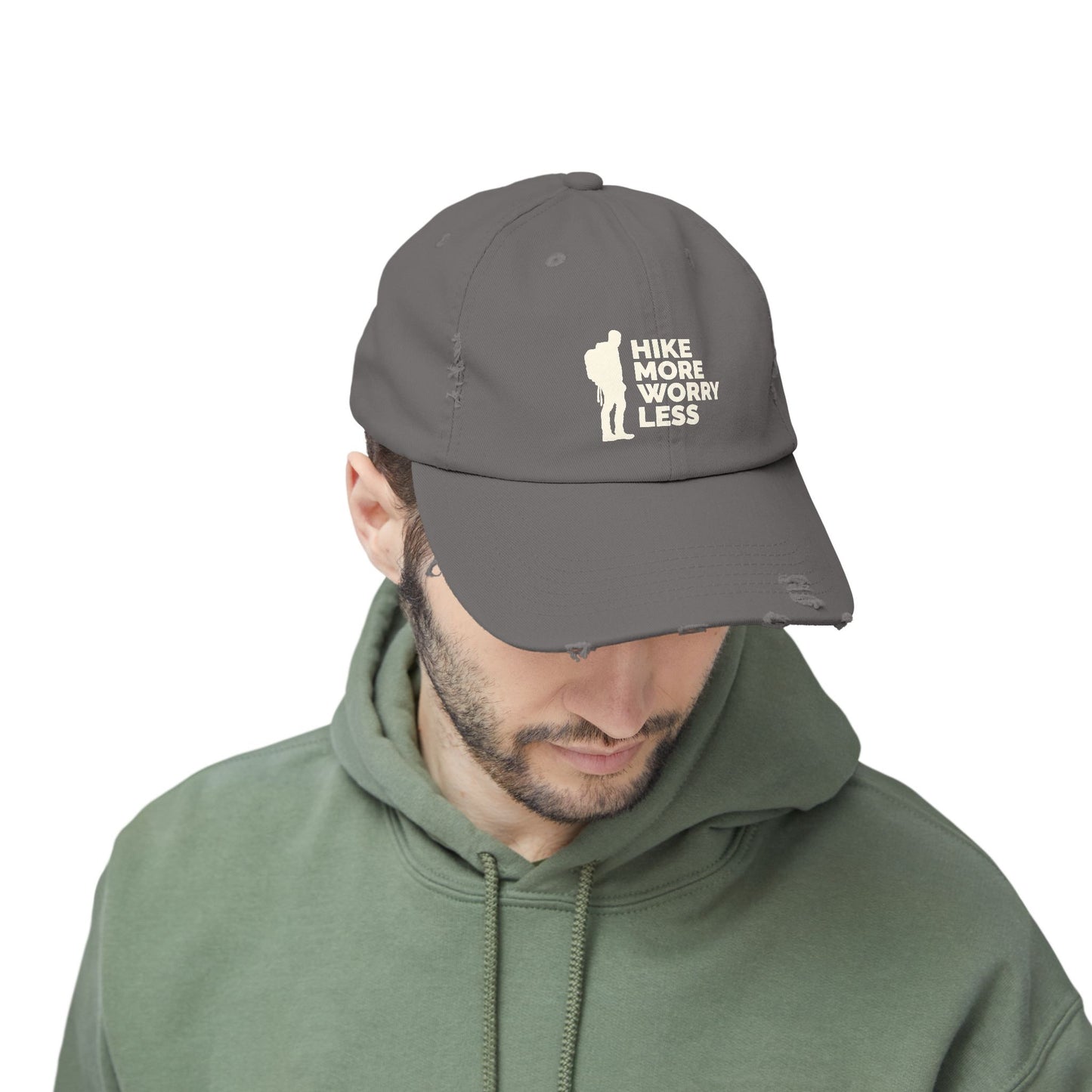 Hike More Worry Less Original Unisex Distressed Cap