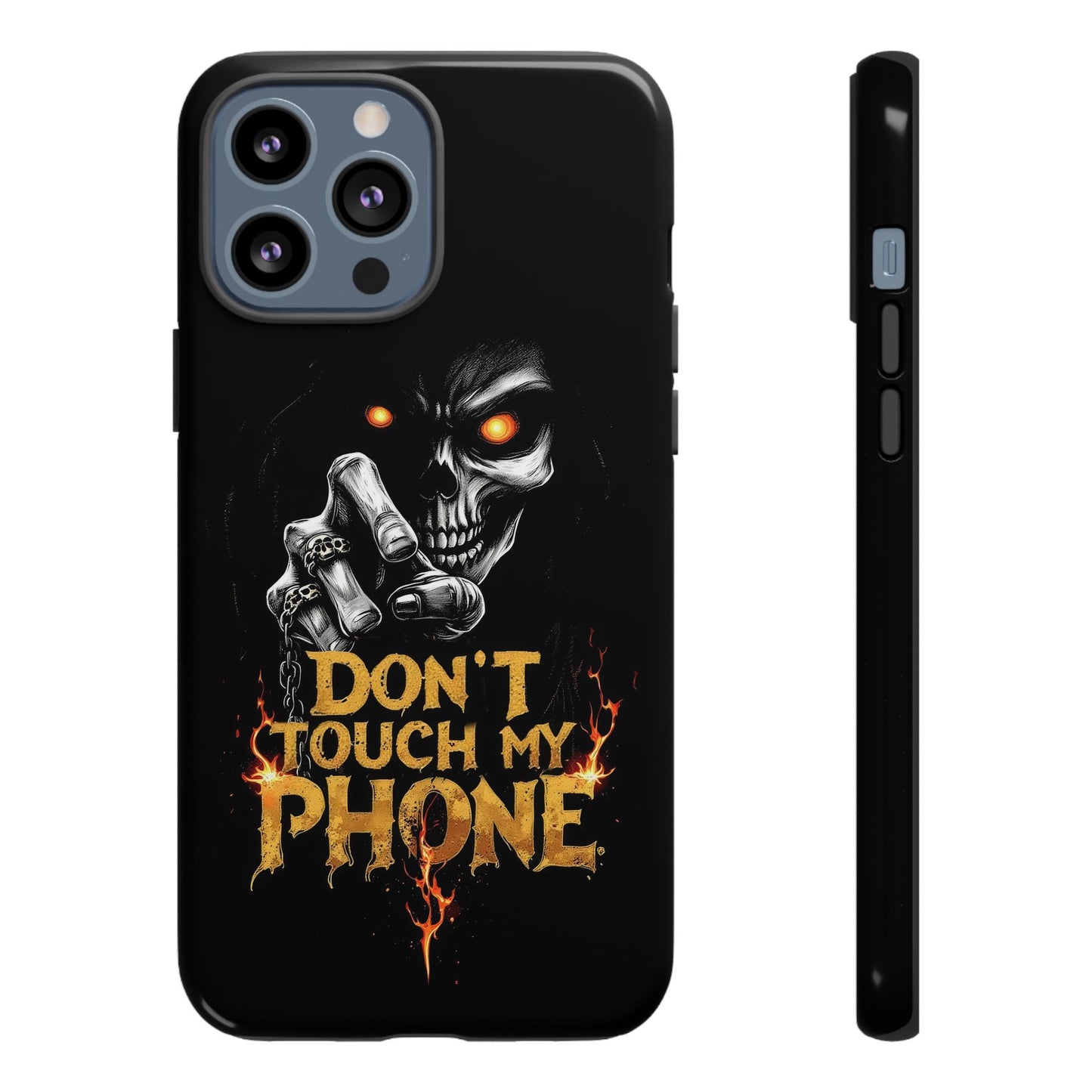 Skull iPhone Tough Cases, Don't Touch My Phone