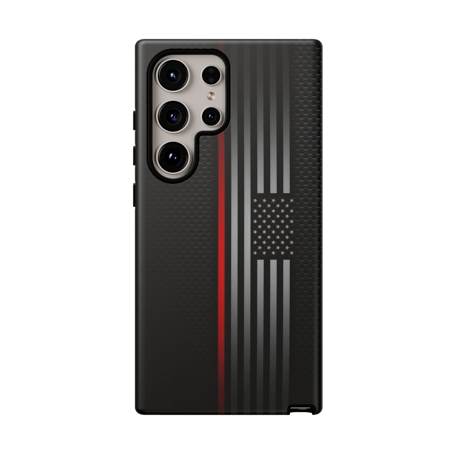 Elegant Patriotic Samsung Phone Case, Thin Red Line Design