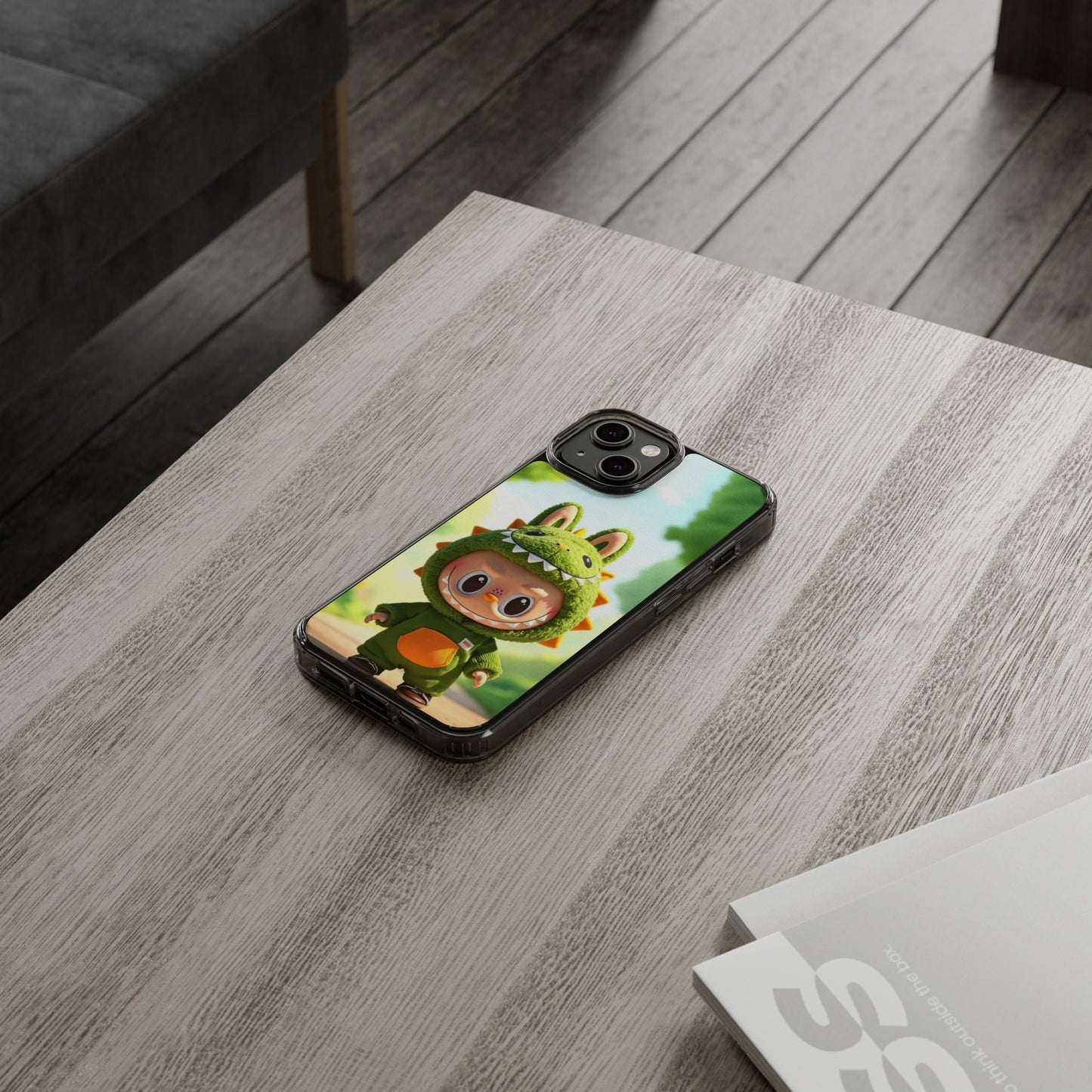 Copy of The Monsters Clear Case for iPhone Models – Playful Dinosaur Design