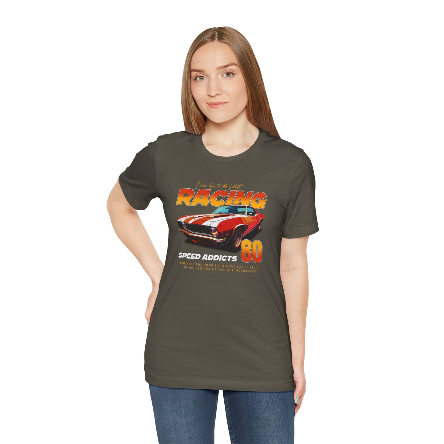 I Live Life To The Fullest Racing Speed Addicts Unisex Jersey Short Sleeve Tee