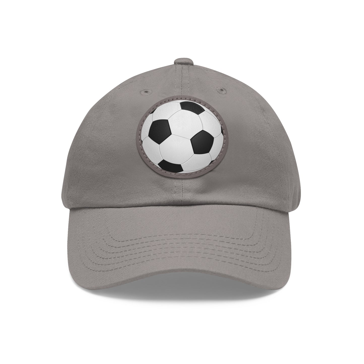 Soccer Dad Hat with Leather Patch (Round)