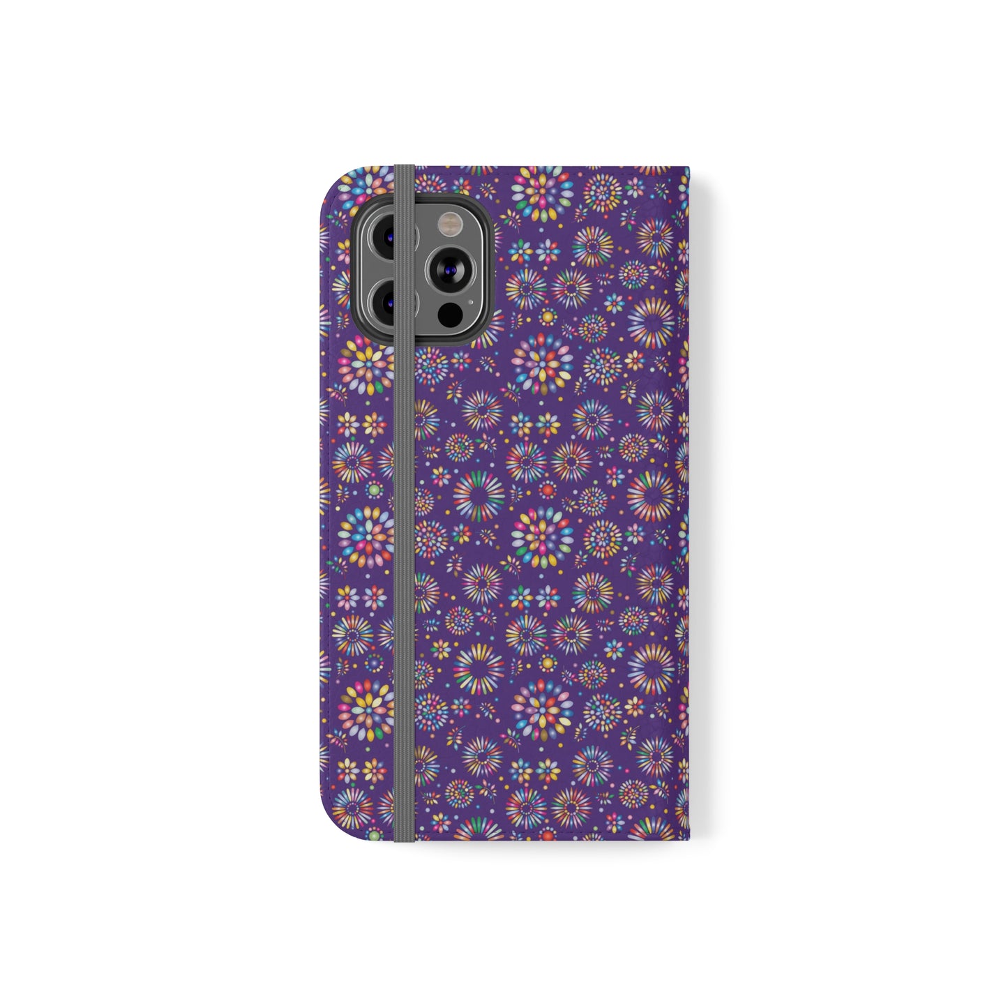 Vibrant Vibes Flip Cases / Purple