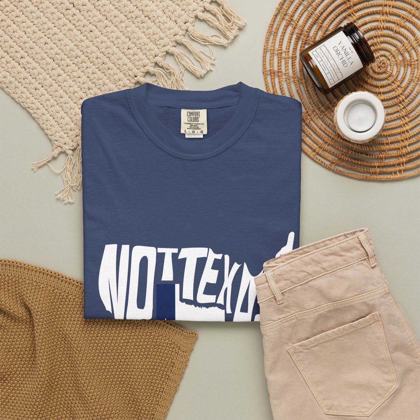 Unisex Garment-Dyed T-Shirt - Texas Graphic Tee - Fun Casual Wear for Texas Lovers