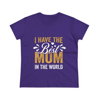 Best Mom Women's Midweight Cotton Tee – Perfect Gift for Mother's Day