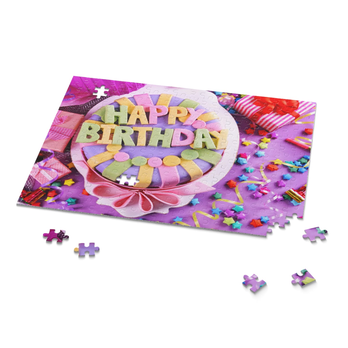 Happy Birthday Puzzle - Colorful 120/252/500-Piece Celebration Jigsaw