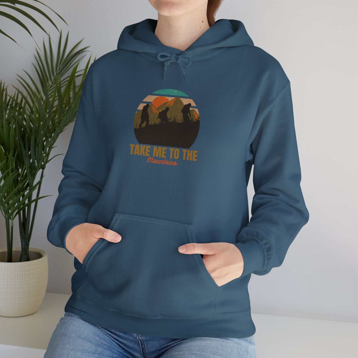 Take Me To The Mountains Unisex Heavy Blend™ Hooded Sweatshirt