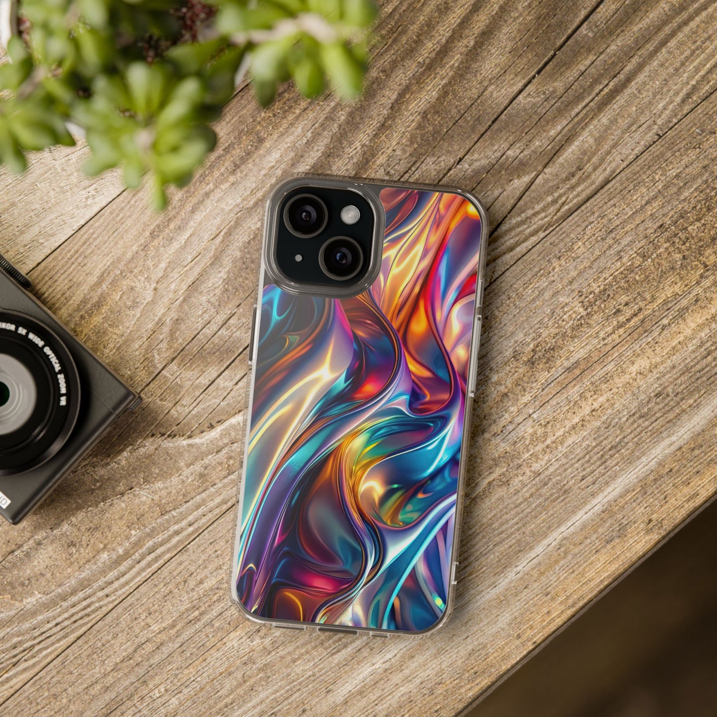 Colorful Clear Case for iPhone – Abstract Art Design