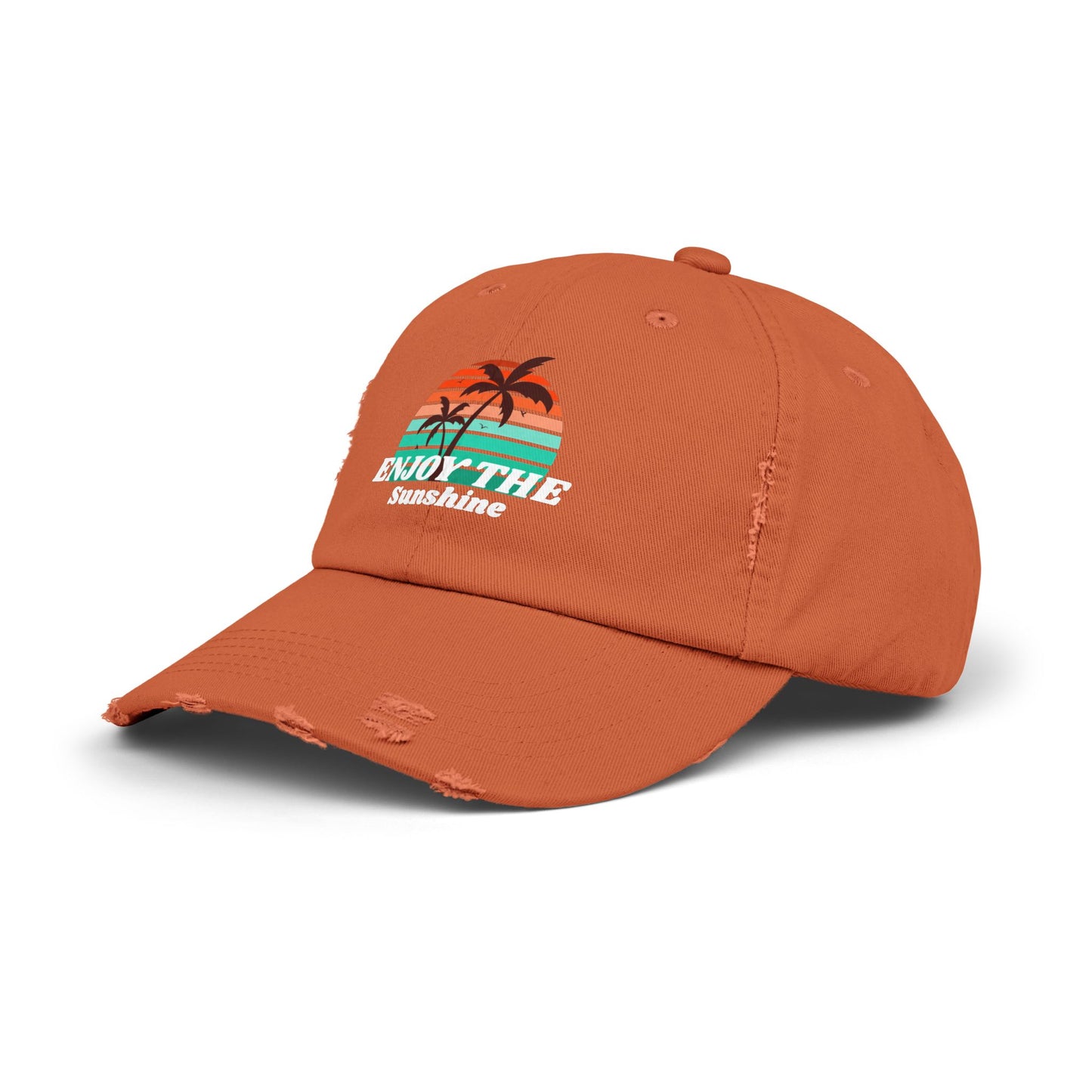 Enjoy The Sunshine Unisex Distressed Cap