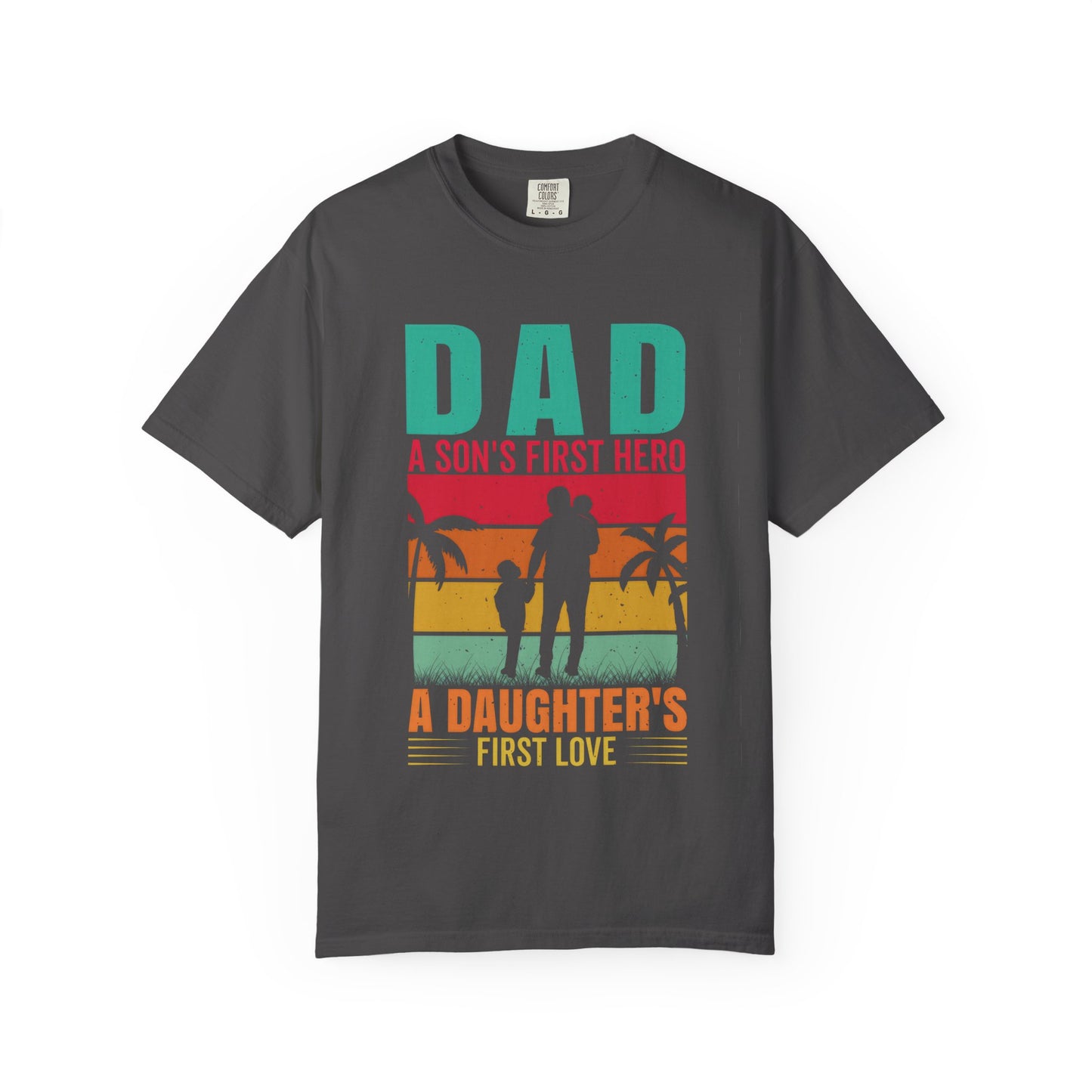 Retro Dad T-Shirt - A Son's Hero & Daughter's Love