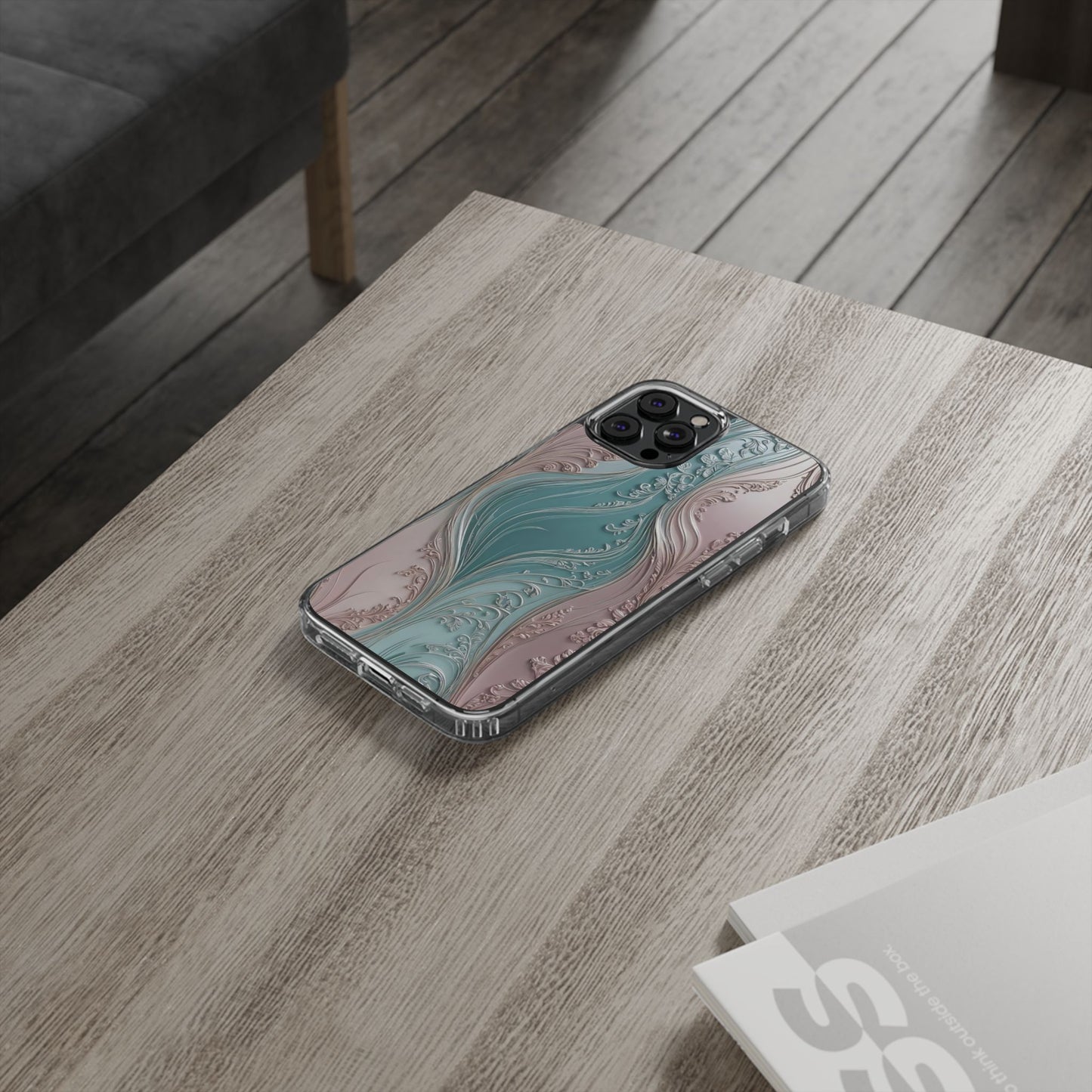 Elegant Clear Phone Cases,  Abstract Design