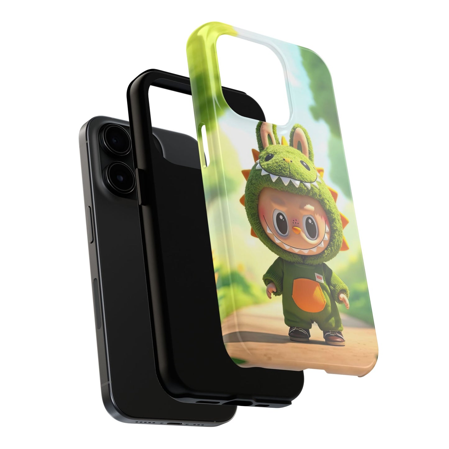 The Monsters Tough Case for iPhone Models – Playful Dinosaur Design, Dual Layer Protective Cover, Fun Mobile Accessory