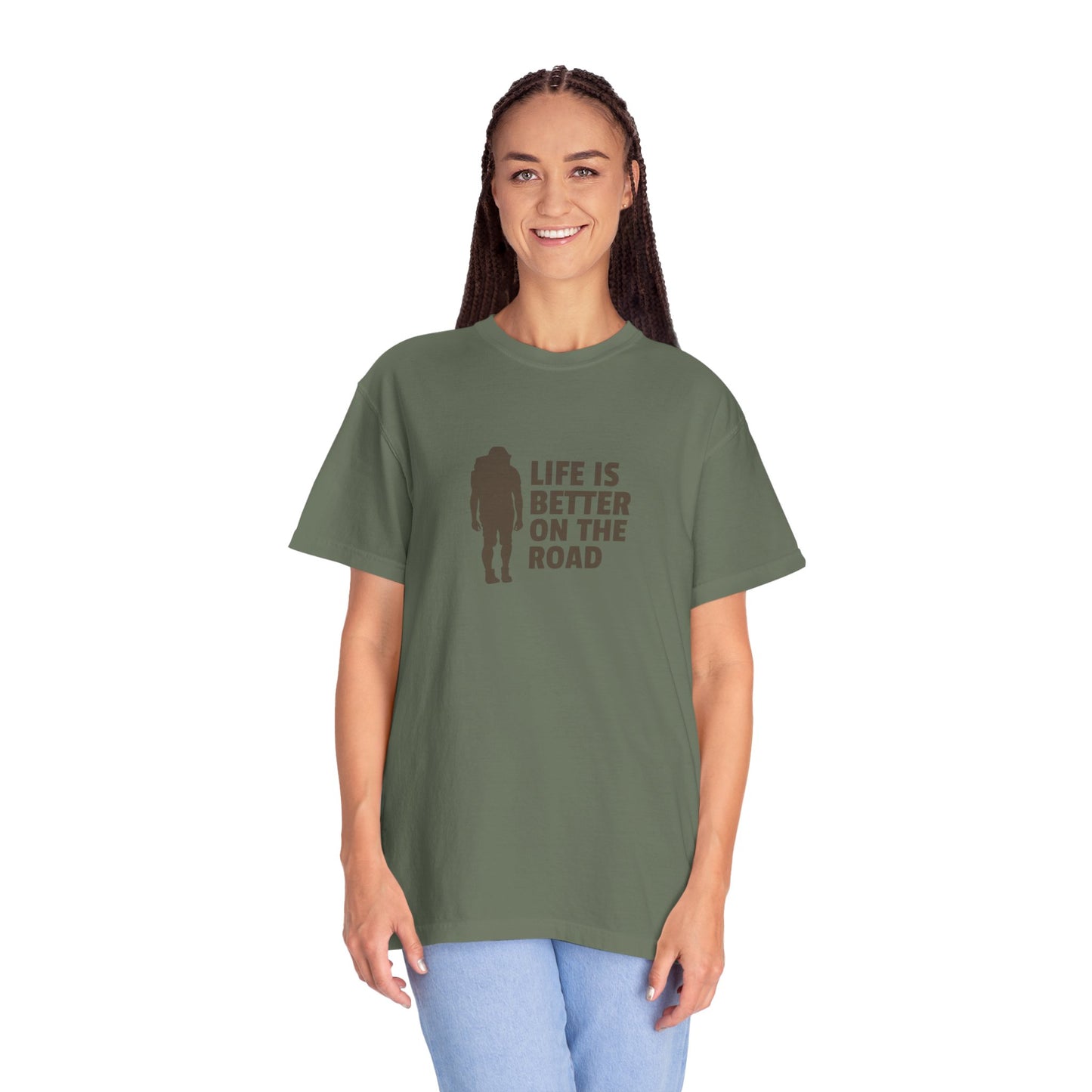 Life Is Better On The Road Unisex Garment-Dyed T-shirt