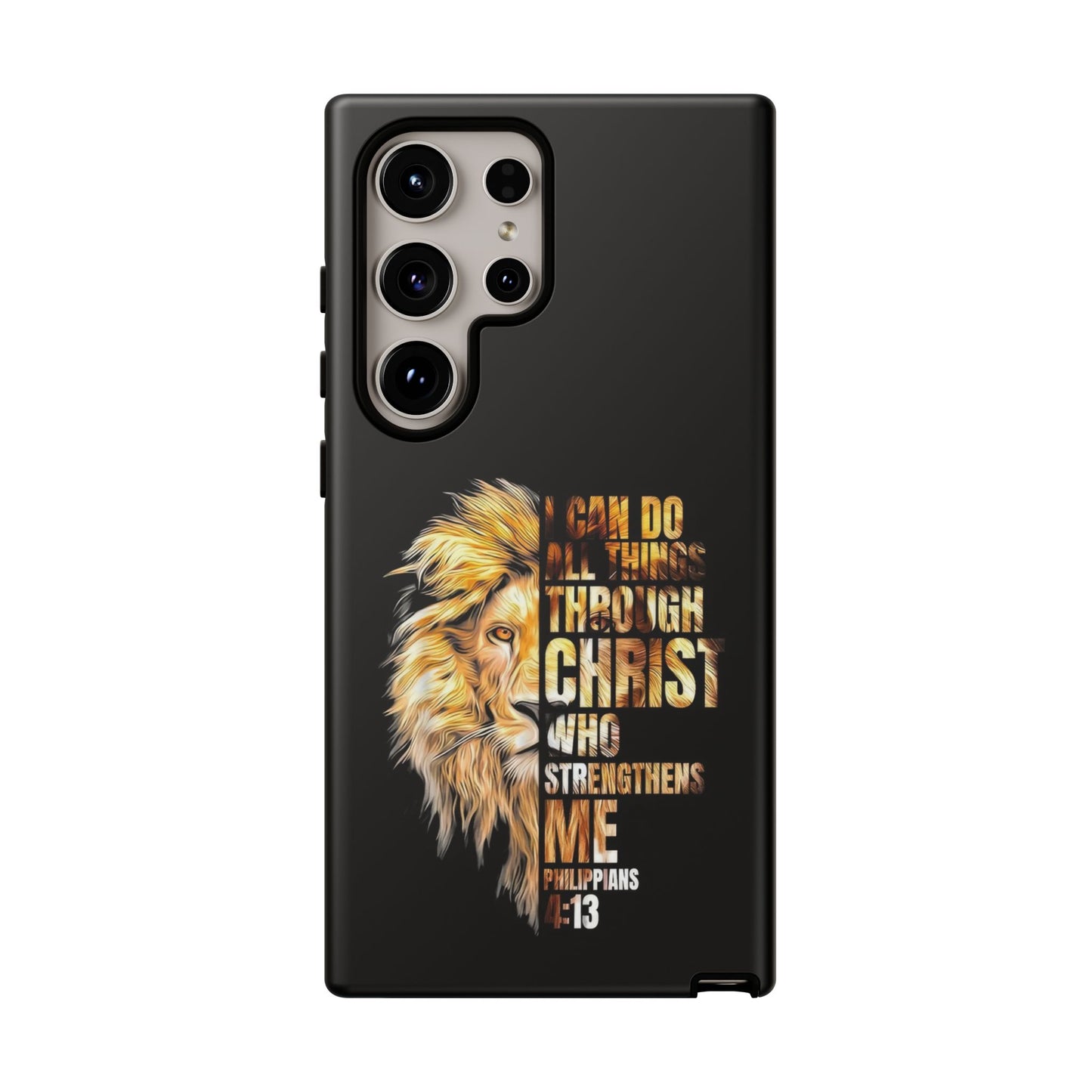 Inspirational Lion  Samsung Phone Case, Strength & Faith, Christian Accessories