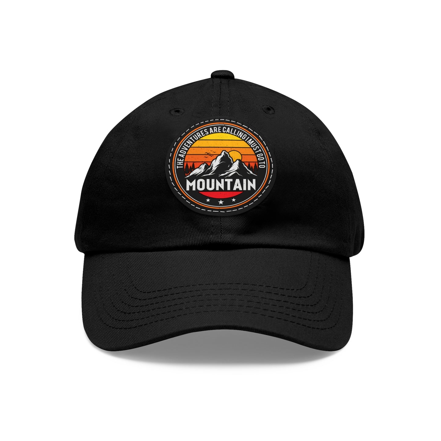 Mountain Adventure Dad Hat with Leather Patch