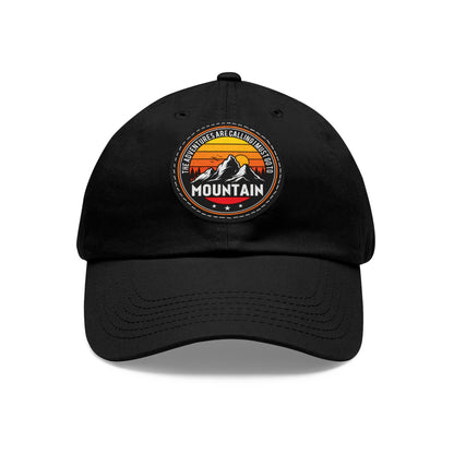 Mountain Adventure Dad Hat with Leather Patch