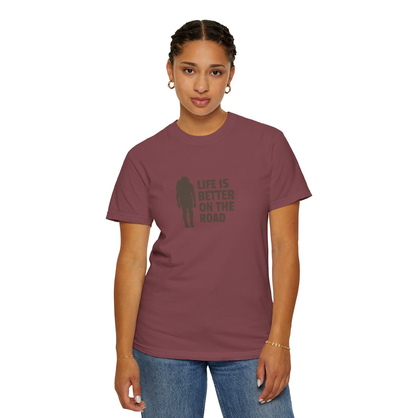 Life Is Better On The Road Unisex Garment-Dyed T-shirt