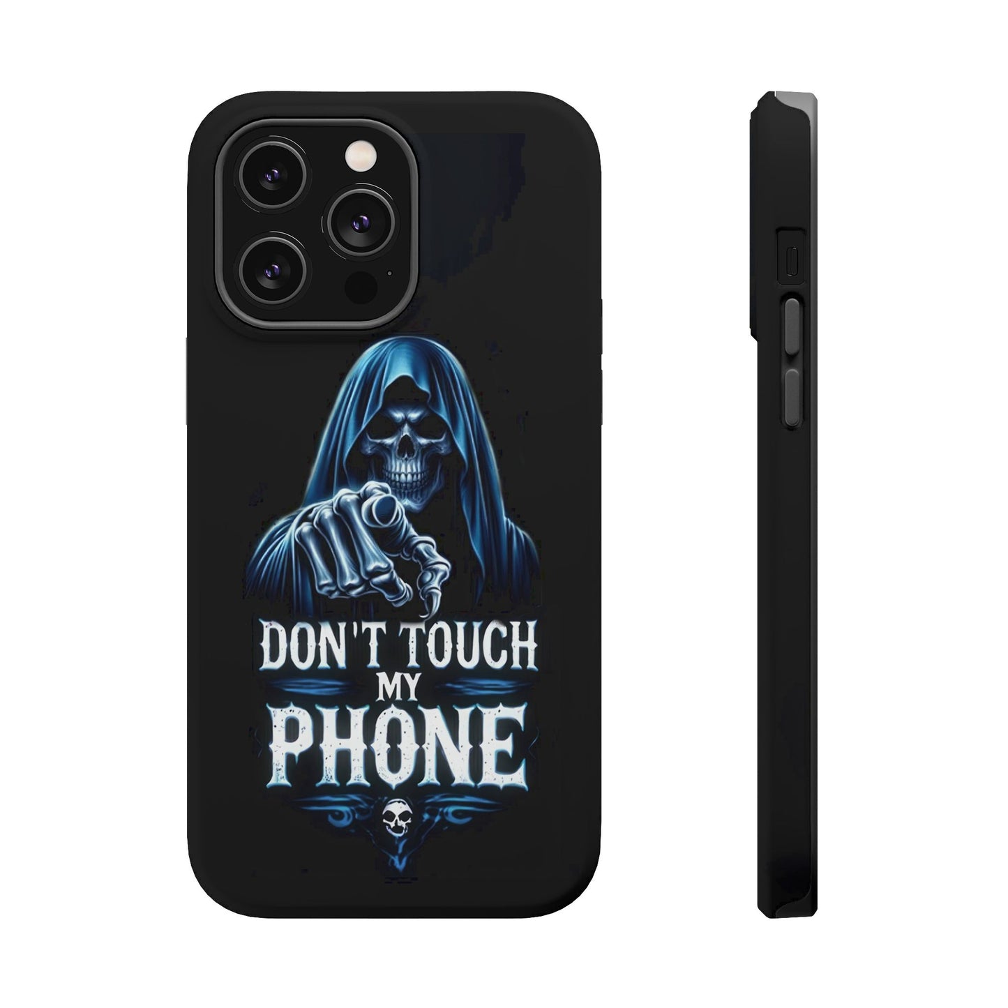 Gothic Magnetic iPhone Case: Don't Touch My Phone