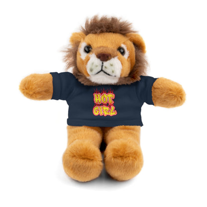 Cute Plush Animal with Hot Girl Tee for Birthdays, Baby Showers, Children, Gifts