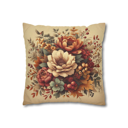 Autumn Bouquet Spun Polyester Square Pillowcase