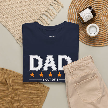 Father's Day Unisex Tee - 5 Stars Dad T-shirt
