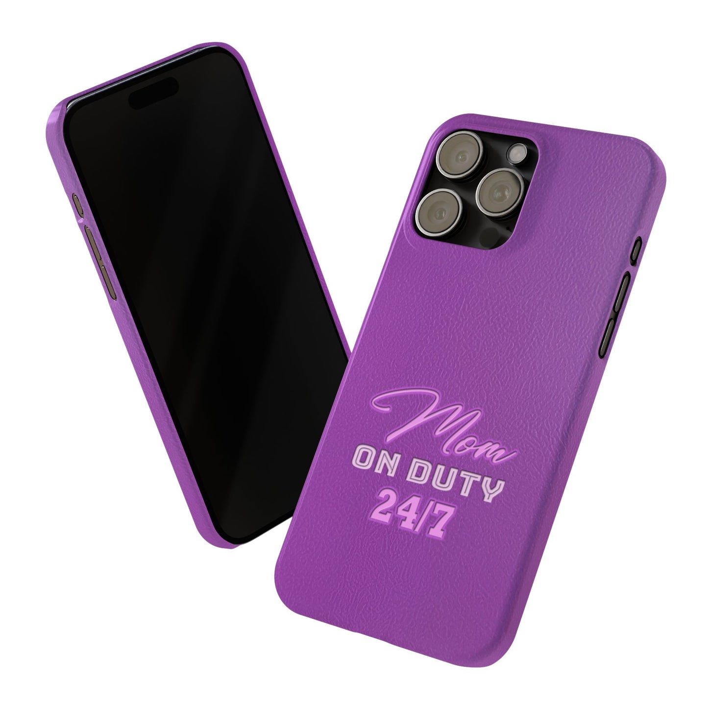 Mom On Duty Slim Case, Purple Case for Mothers