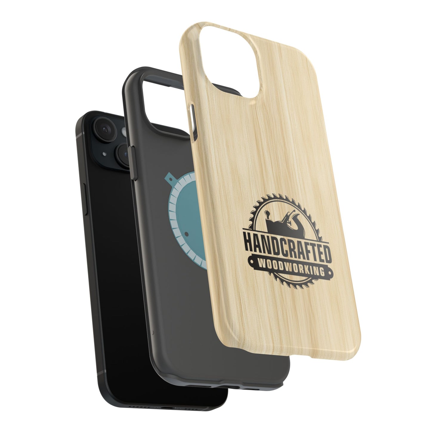 Handcrafted Woodworking Logo Magnetic Phone Cases
