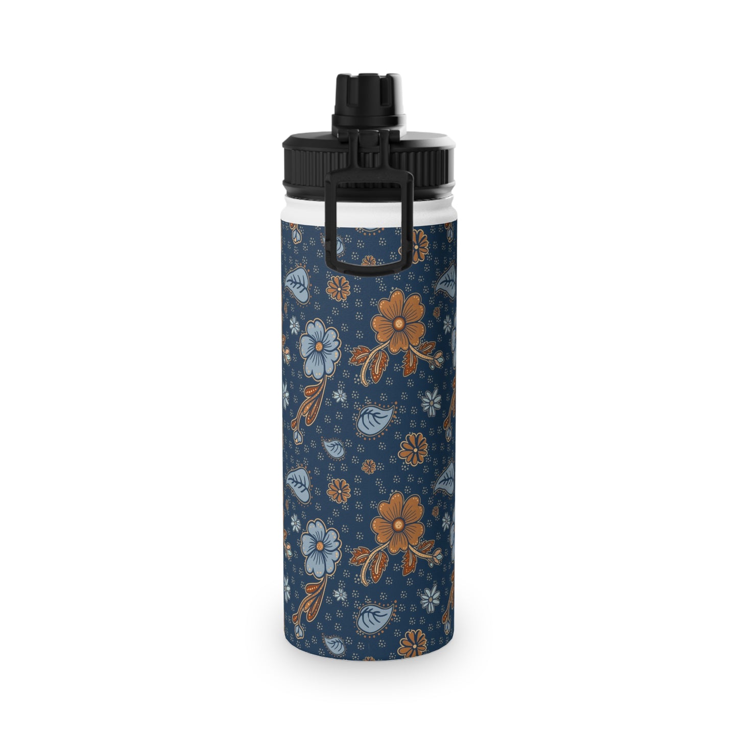 Timeless Elegance Stainless Steel Water Bottle, Sports Lid / Dark Blue