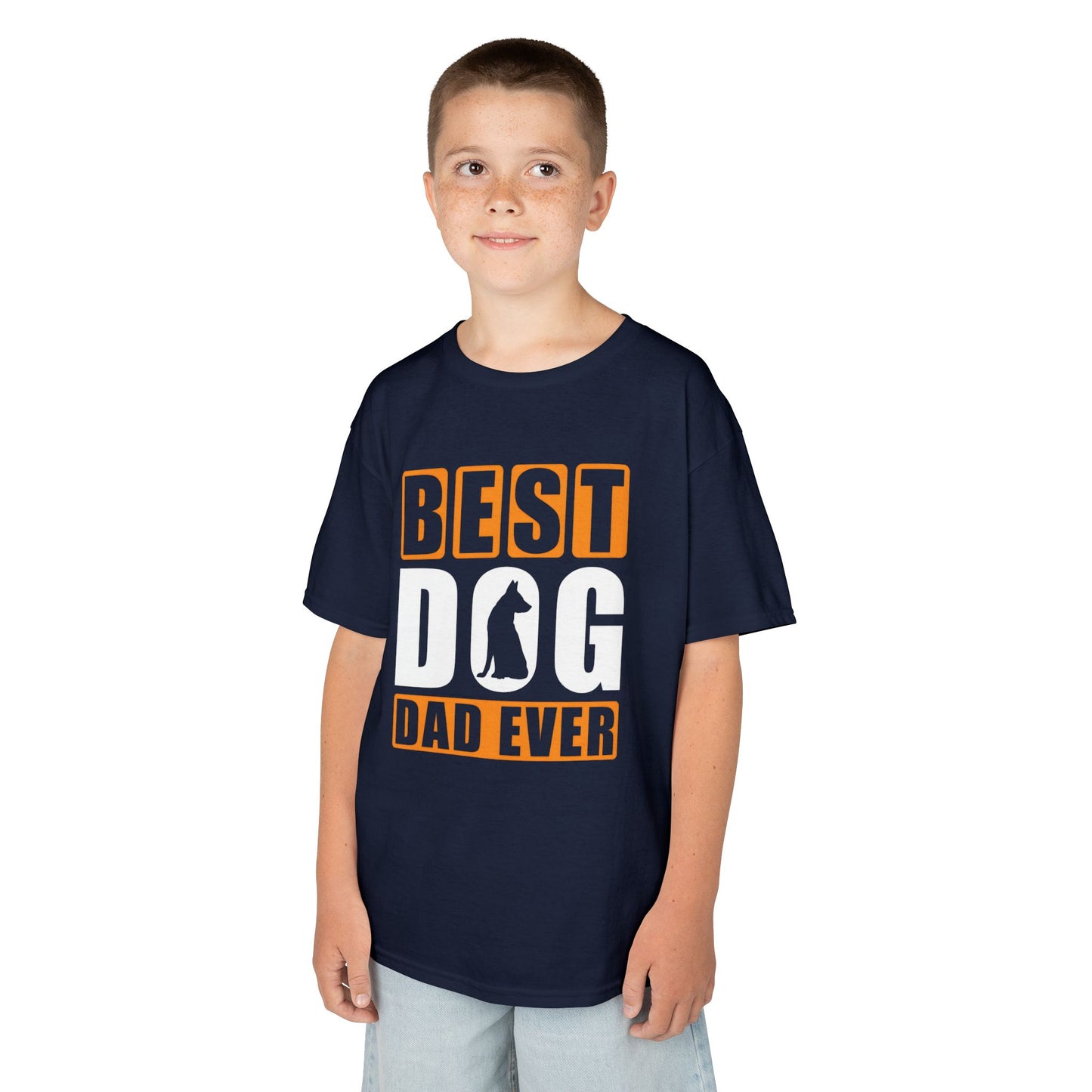 Kids Heavy Cotton™ Tee - Best Dog Dad Ever Design