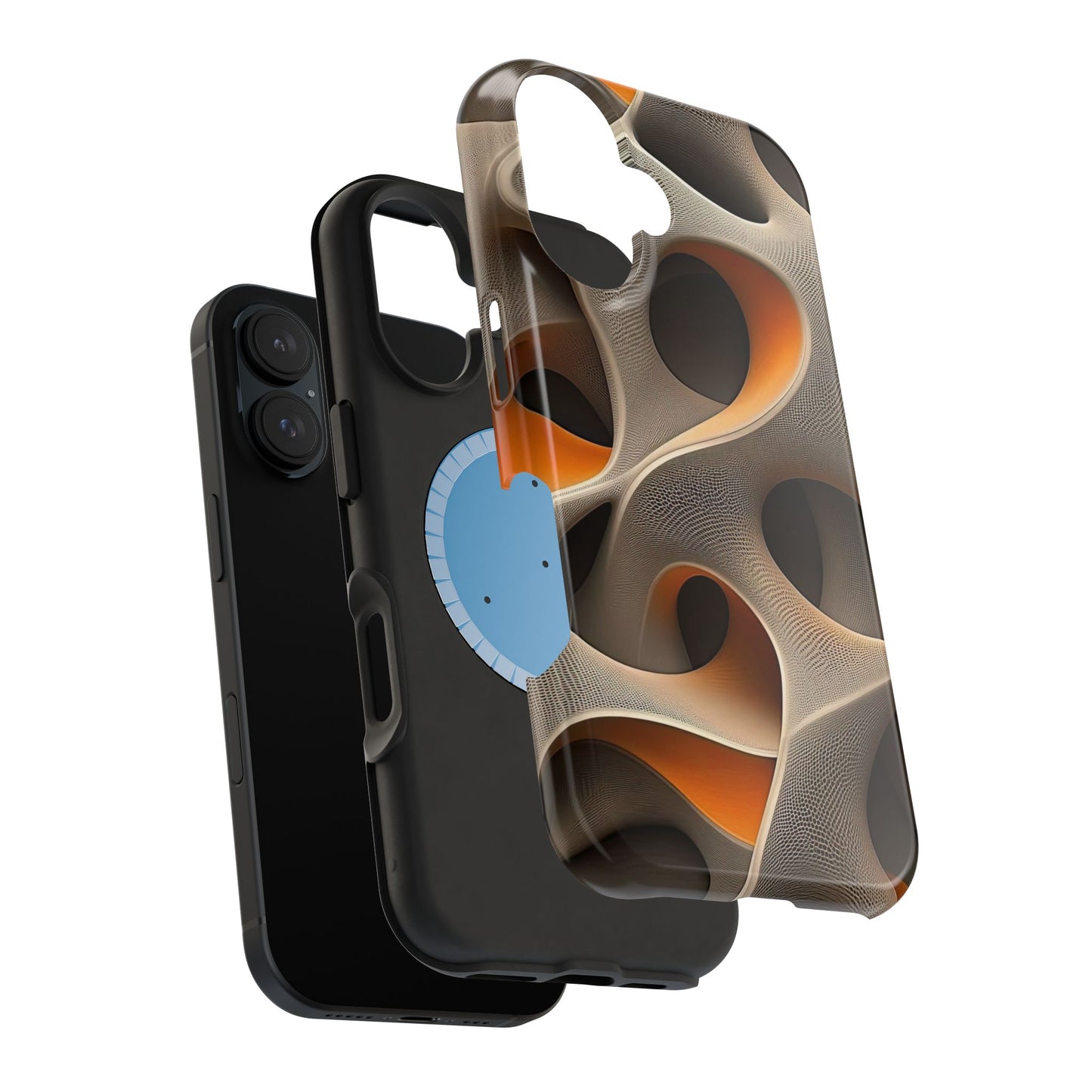 Stylish Magnetic Phone Cases, Abstract Geometric Design