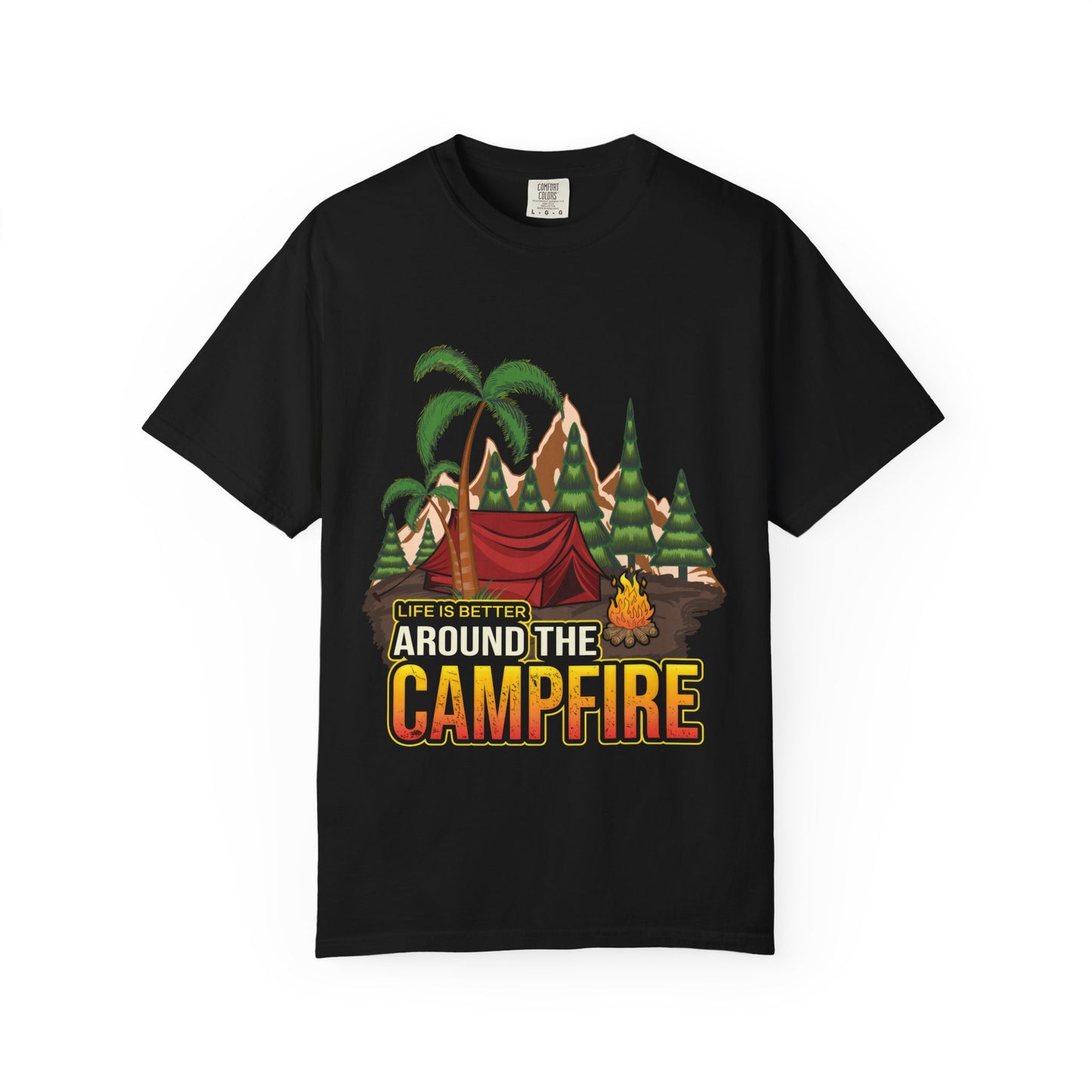 Campfire Adventure Unisex T-Shirt - Life is Better Around the Campfire