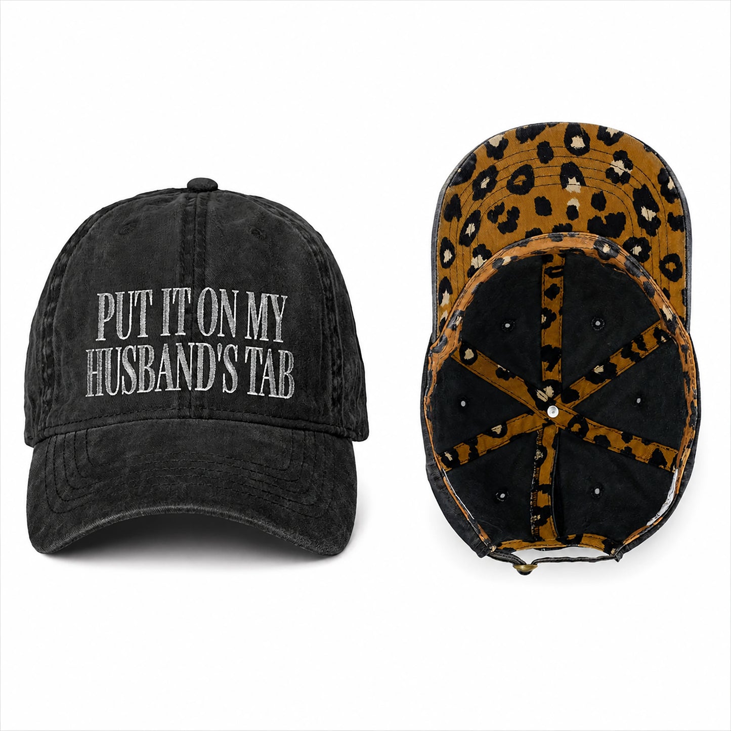Custom Embroidery Women’s Pigment-Dyed Baseball Cap with Fashion Undervisor