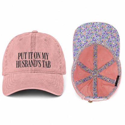 Custom Embroidery Women’s Pigment-Dyed Baseball Cap with Fashion Undervisor