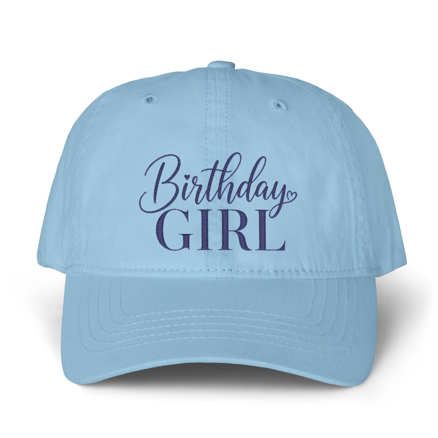 Birthday Girl Women’s Pigment-Dyed Cap – Embroidered Vintage Baseball Hat