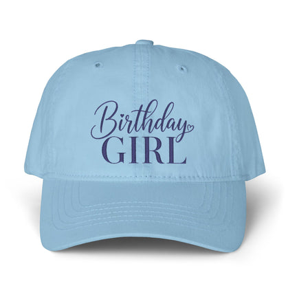 Birthday Girl Women’s Pigment-Dyed Cap – Embroidered Vintage Baseball Hat