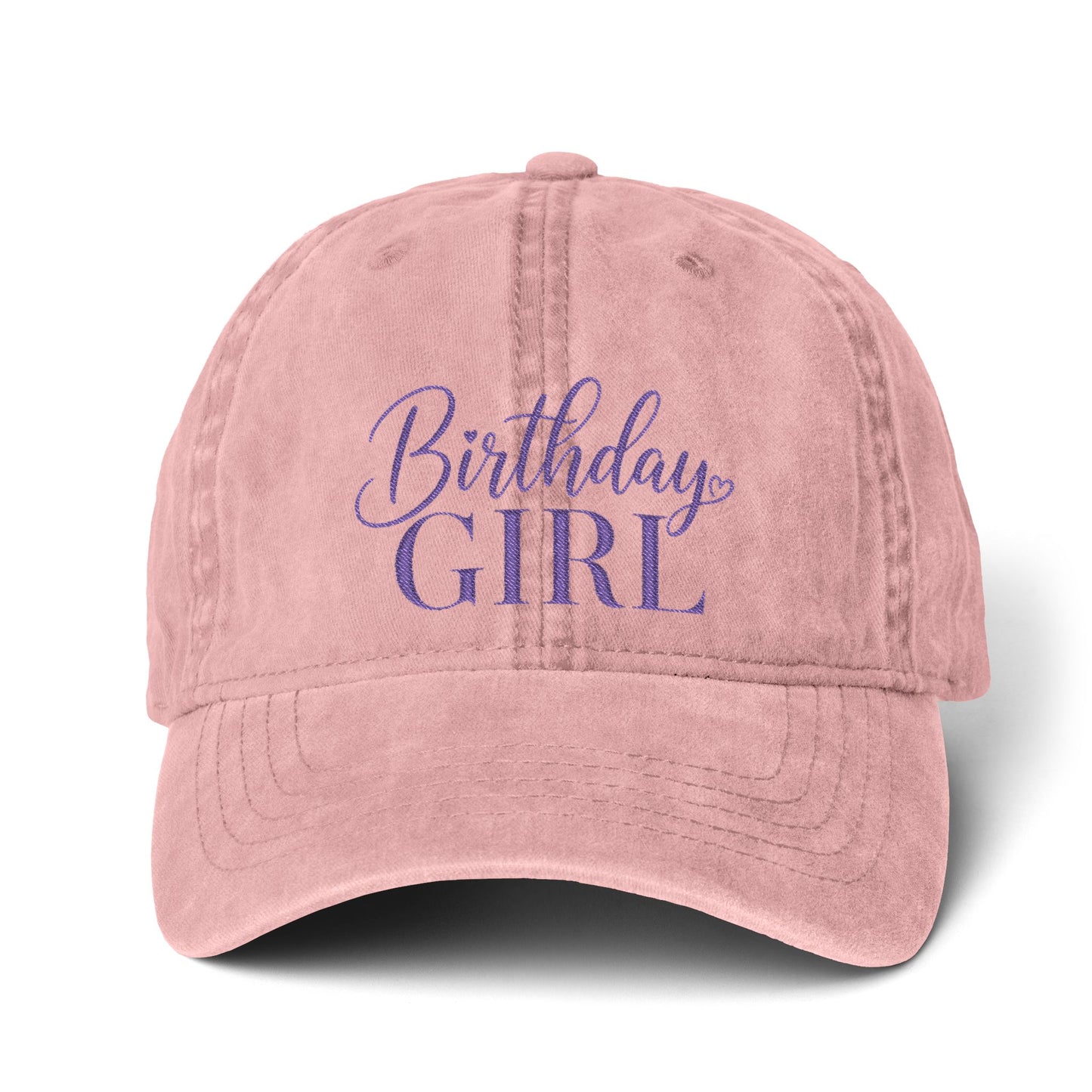 Birthday Girl Women’s Pigment-Dyed Cap – Embroidered Vintage Baseball Hat