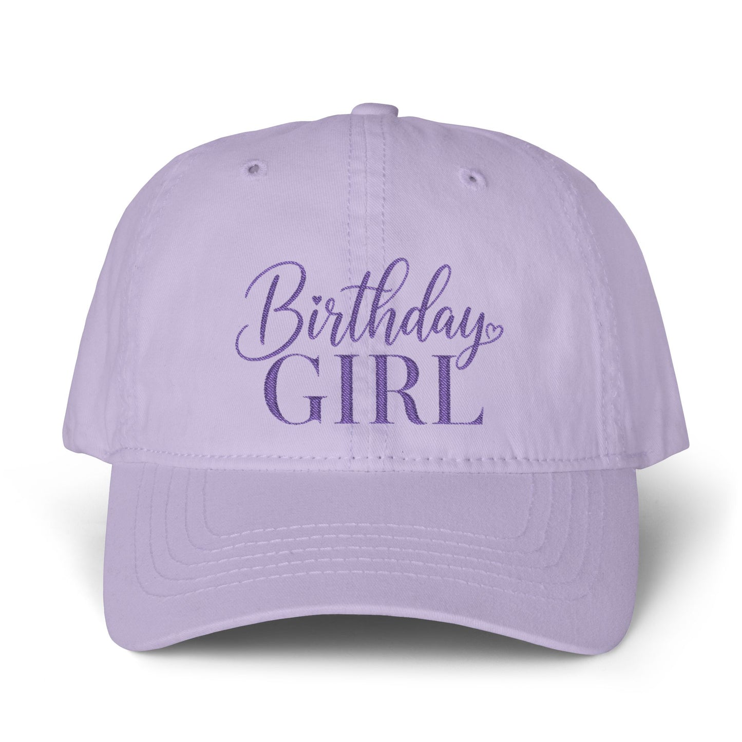 Birthday Girl Women’s Pigment-Dyed Cap – Embroidered Vintage Baseball Hat